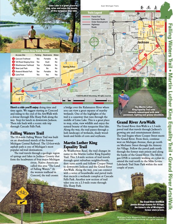 Michigan Trails Magazine Trail Map
